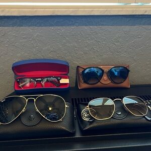 Ray-Ban Black and Gold Sunglasses Collection